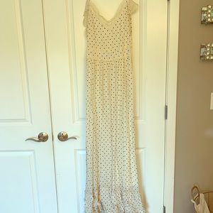 Joyfolie Polka Dot and Lace Dress
